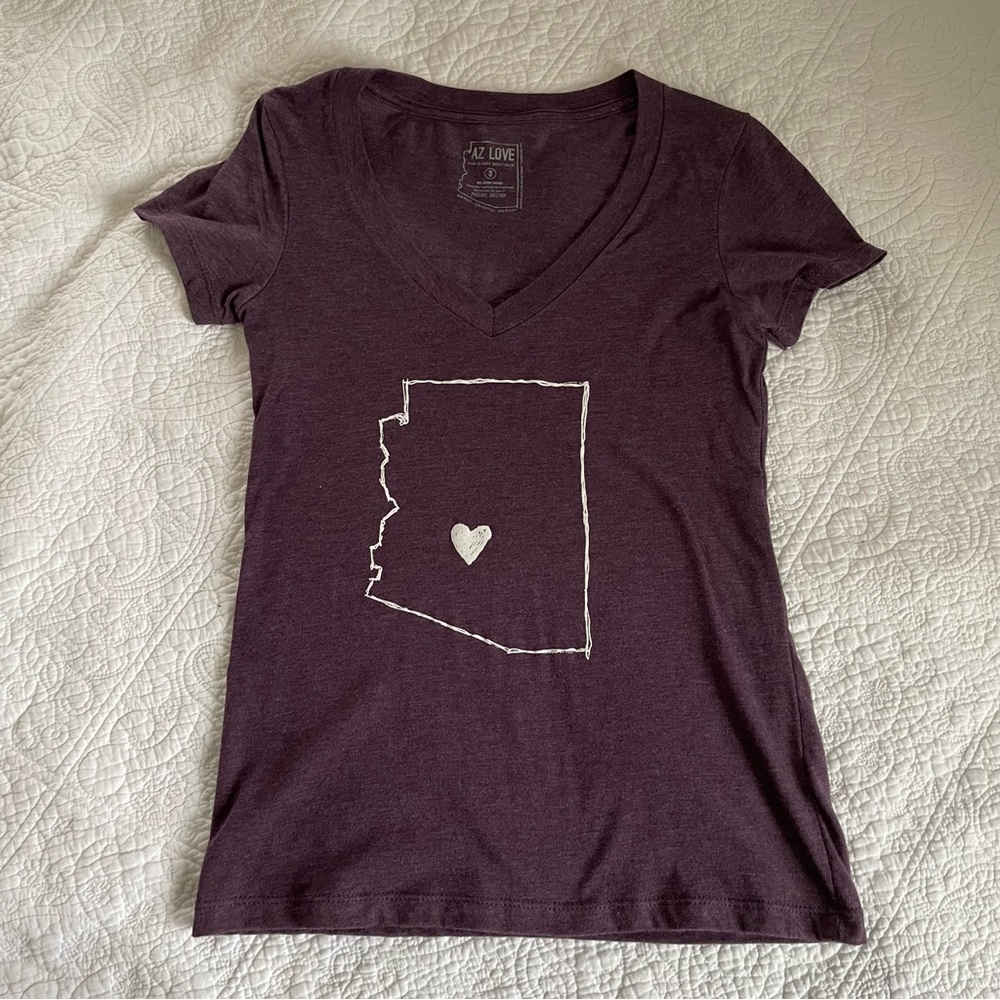 AZ Love Purple State Love Tshirt - Phoenix Arizona - Size Small
